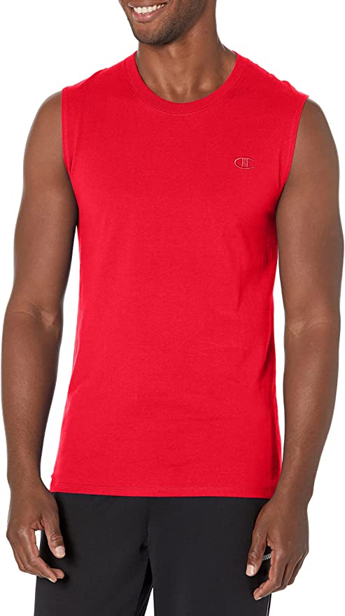Champion - Camisetas clásicas de algodón con músculos para hombre, camisetas de algodón con músculos, camisetas básicas con músculos para hombre